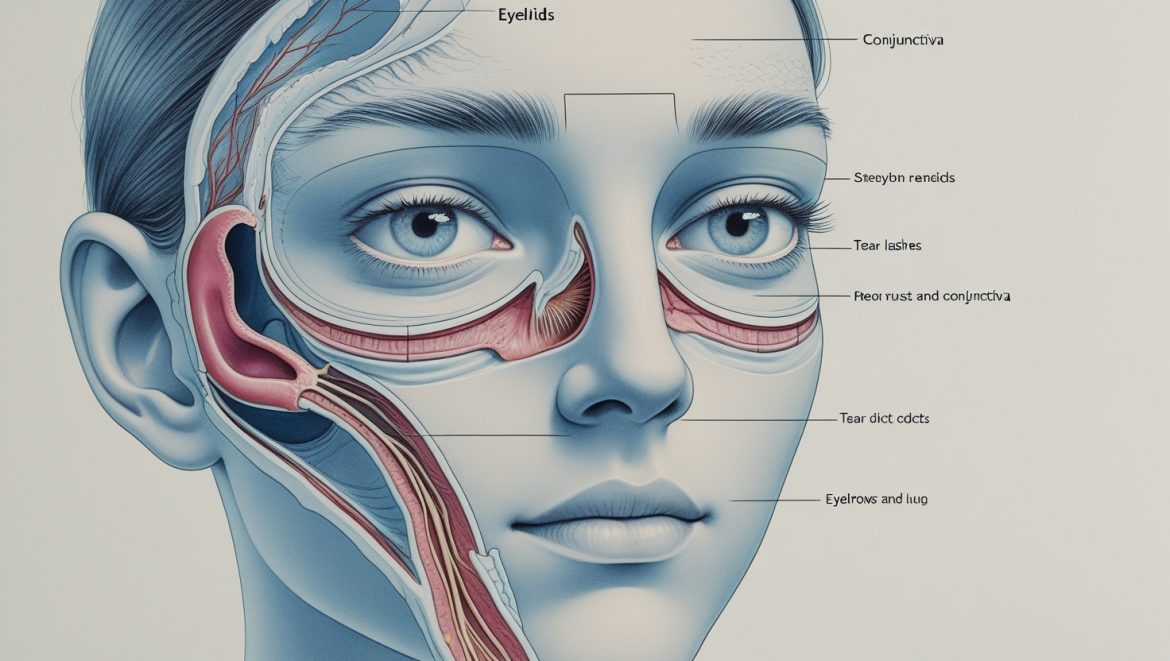 Защитный аппарат глаза человека: веки, ресницы, слезные каналы и конъюнктива