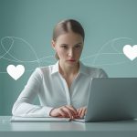 Человек проходит психологический тест на определение стиля привязанности онлайн