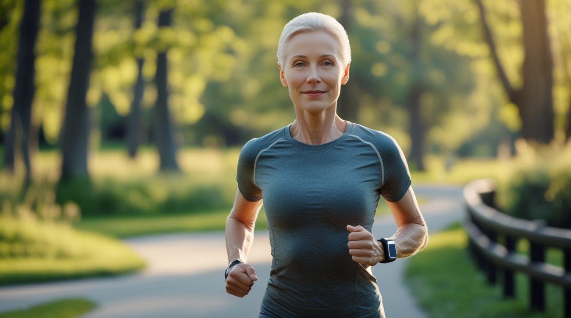 Человек занимается физическими упражнениями на природе для снижения уровня кортизола и борьбы со стрессом