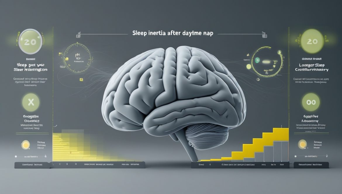 Человек просыпается после дневного сна на диване в светлой комнате, иллюстрация инерции сна и пробуждения