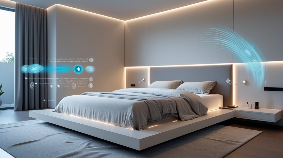 Минималистичная спальня с белым постельным бельем и естественным освещением для здорового сна