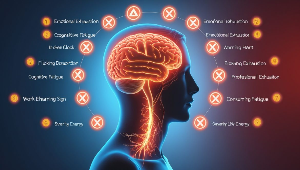 Усталая женщина за рабочим столом демонстрирует признаки нарушенного баланса между работой и жизнью