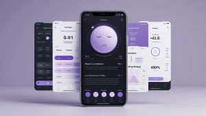 Трекер эмоций с рекомендациями - Человек отслеживает эмоции в дневнике настроения для улучшения психологического здоровья