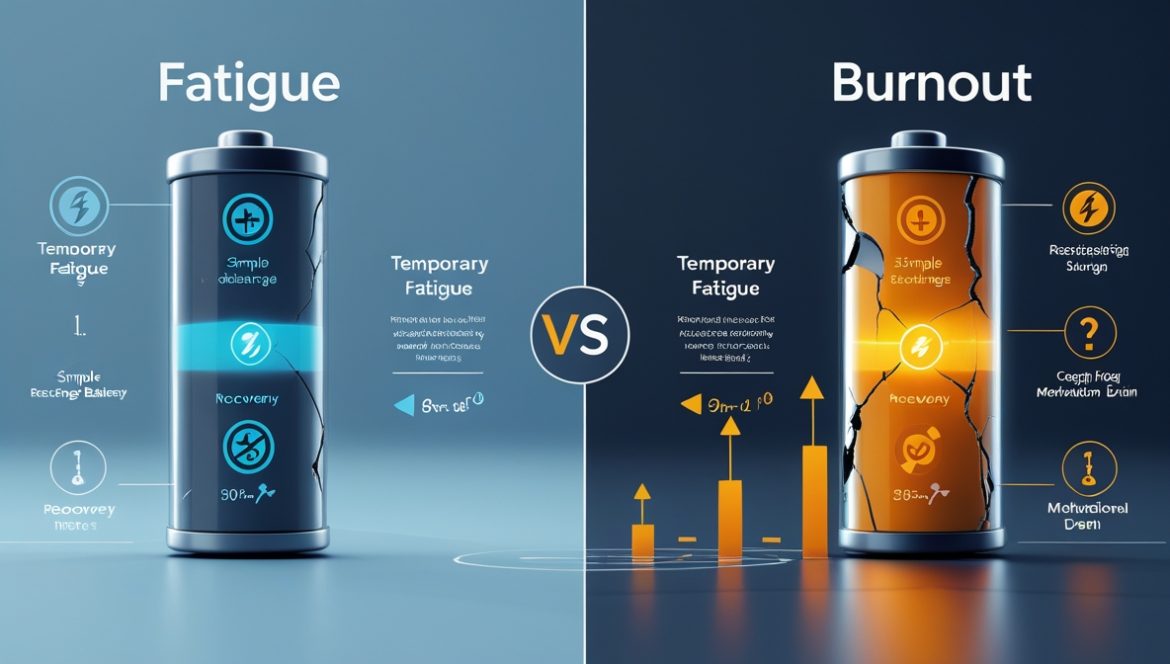 Человек с признаками усталости и выгорания на рабочем месте — как отличить обычную усталость от синдрома профессионального выгорания