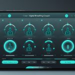 Виртуальный тренер по дыханию с техниками, Человек практикует дыхательные упражнения с виртуальным тренером для улучшения здоровья и снятия стресса