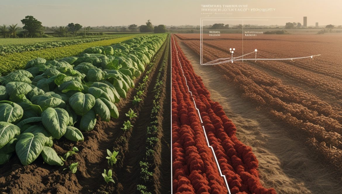 Влияние глобального потепления на качество сельскохозяйственных культур и питательную ценность продуктов питания, иллюстрация снижения урожайности