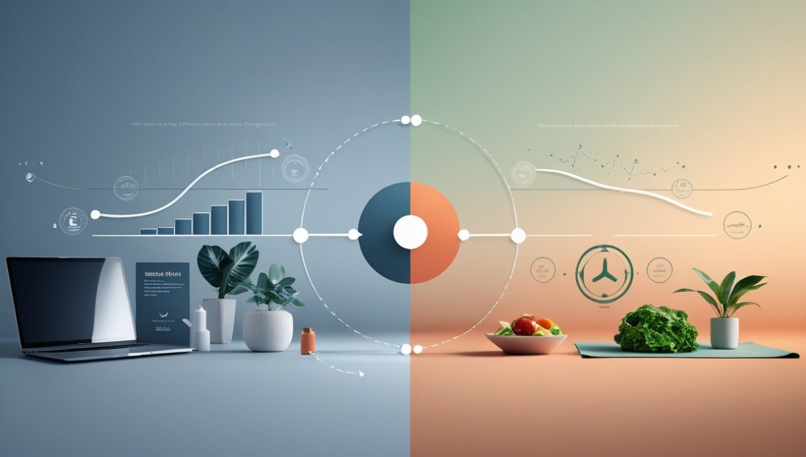 Успешный профессионал демонстрирует баланс между работой и личной жизнью в современном офисе