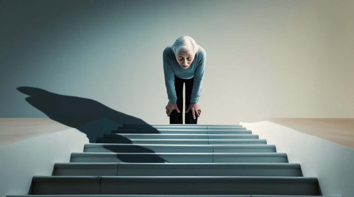 Человек уверенно стоит на смотровой площадке, преодолевая страх высоты и батмофобию