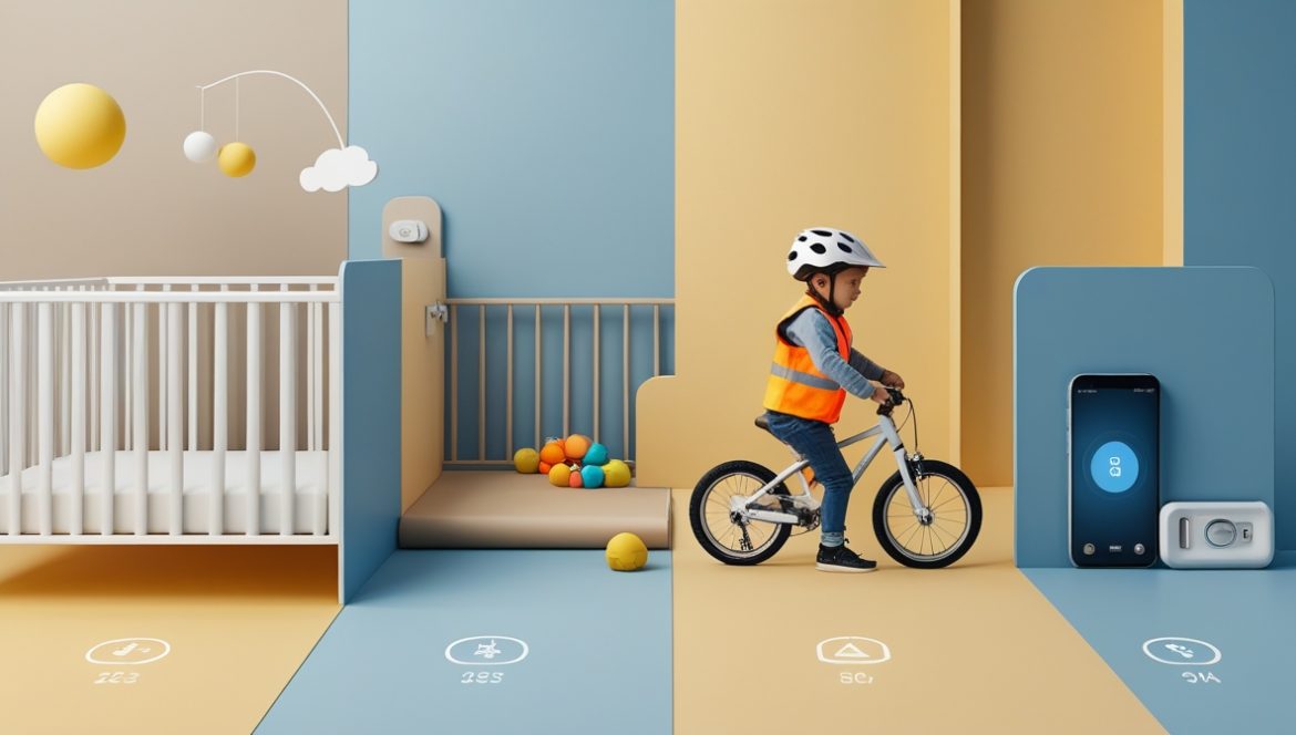 Безопасность детей разных возрастов дома - семья с защитными мерами