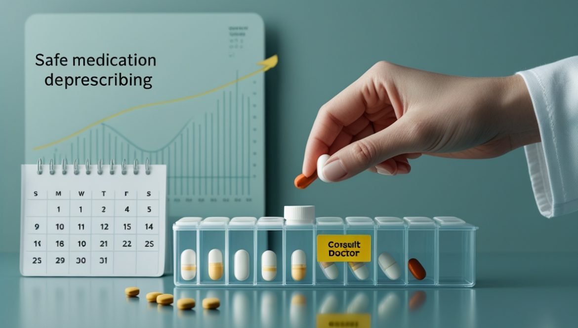 Пожилой пациент консультируется с врачом по вопросам безопасной отмены лекарственных препаратов