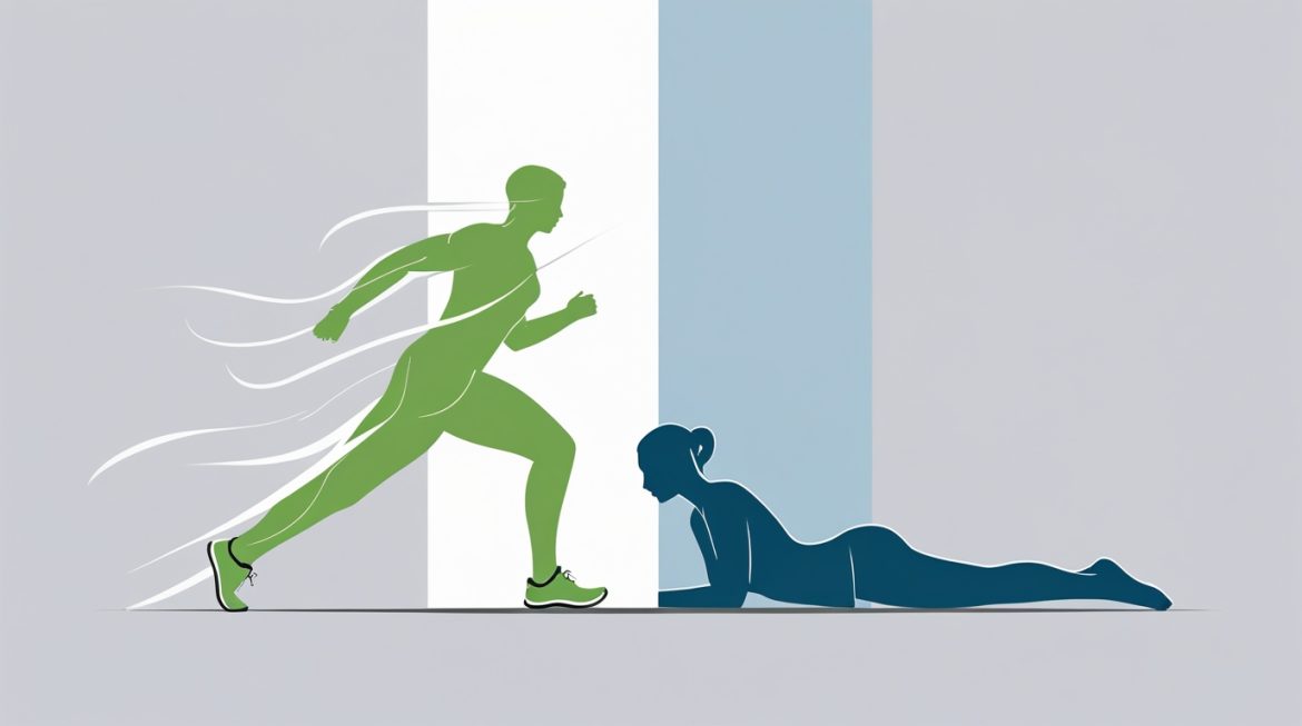 Человек занимается спортом на свежем воздухе для укрепления иммунитета и профилактики инфекций