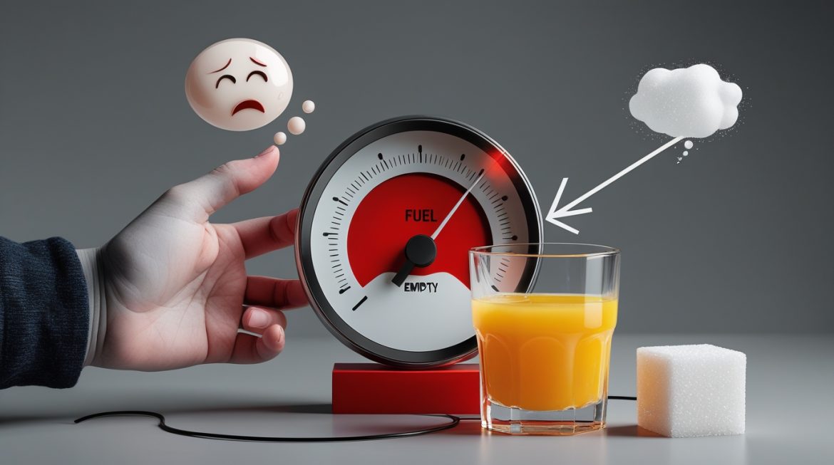 Человек проверяет уровень сахара в крови глюкометром при симптомах гипогликемии 