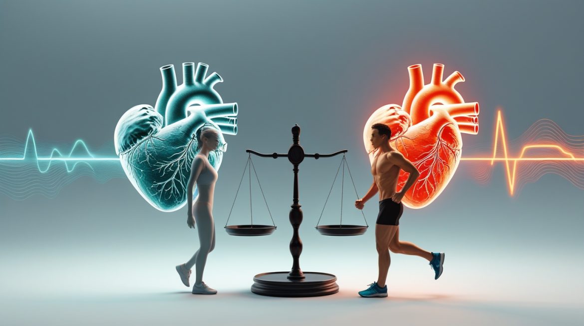 Человек занимается быстрой ходьбой на природе для укрепления сердечно-сосудистой системы