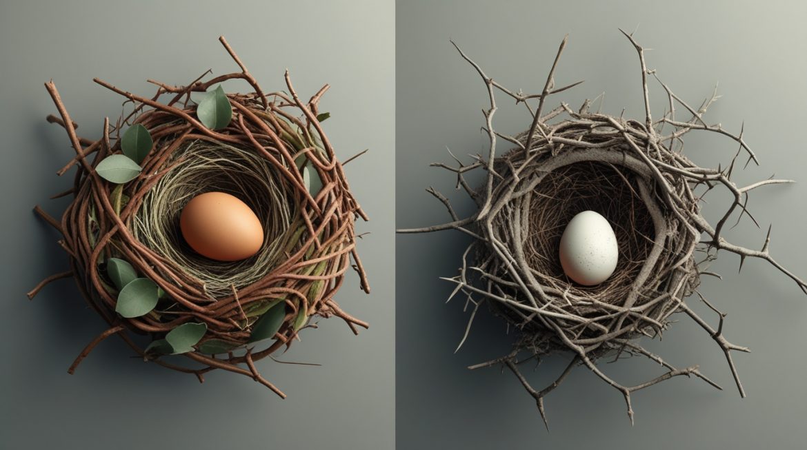 Схематическое изображение матки с хроническим эндометритом для диагностики женского бесплодия