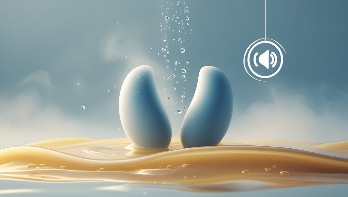 Человек с ларингитом держится за горло в домашней обстановке с увлажнителем воздуха