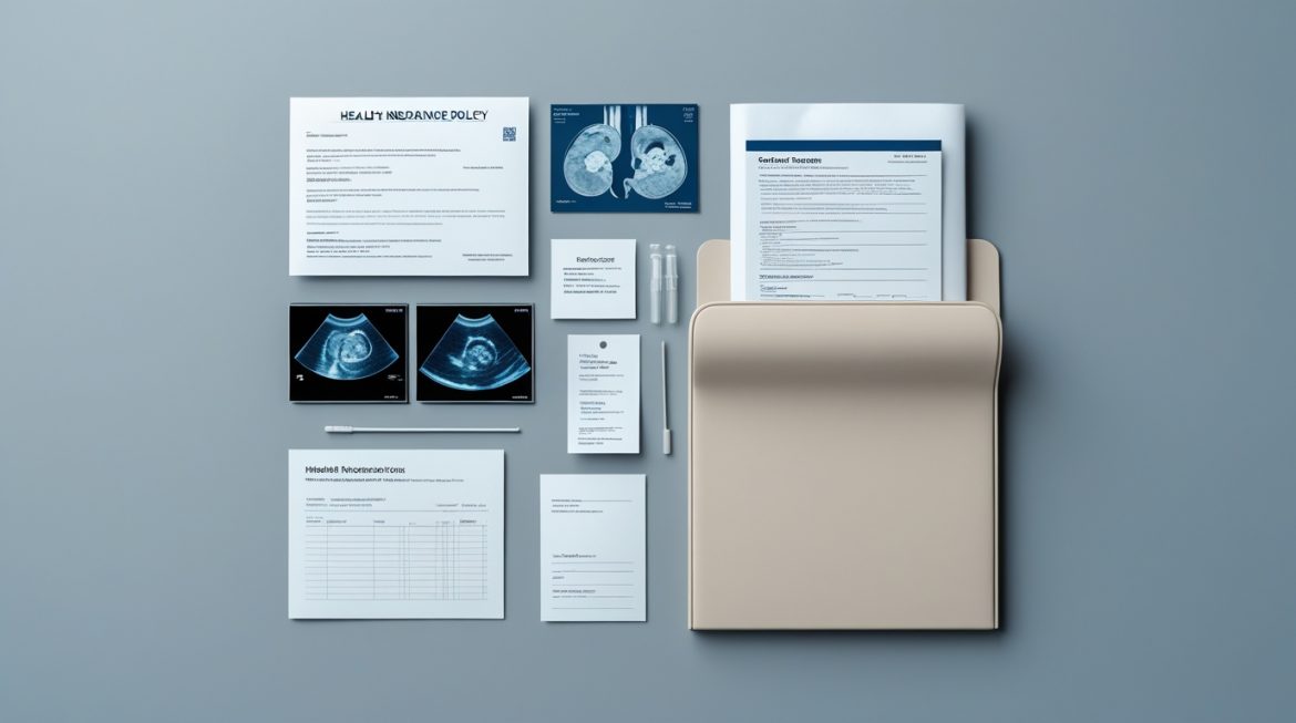 Женщина организует медицинские документы и ведет медицинскую карту для контроля здоровья