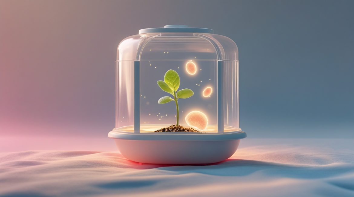 Недоношенный ребенок в инкубаторе под наблюдением медицинского персонала