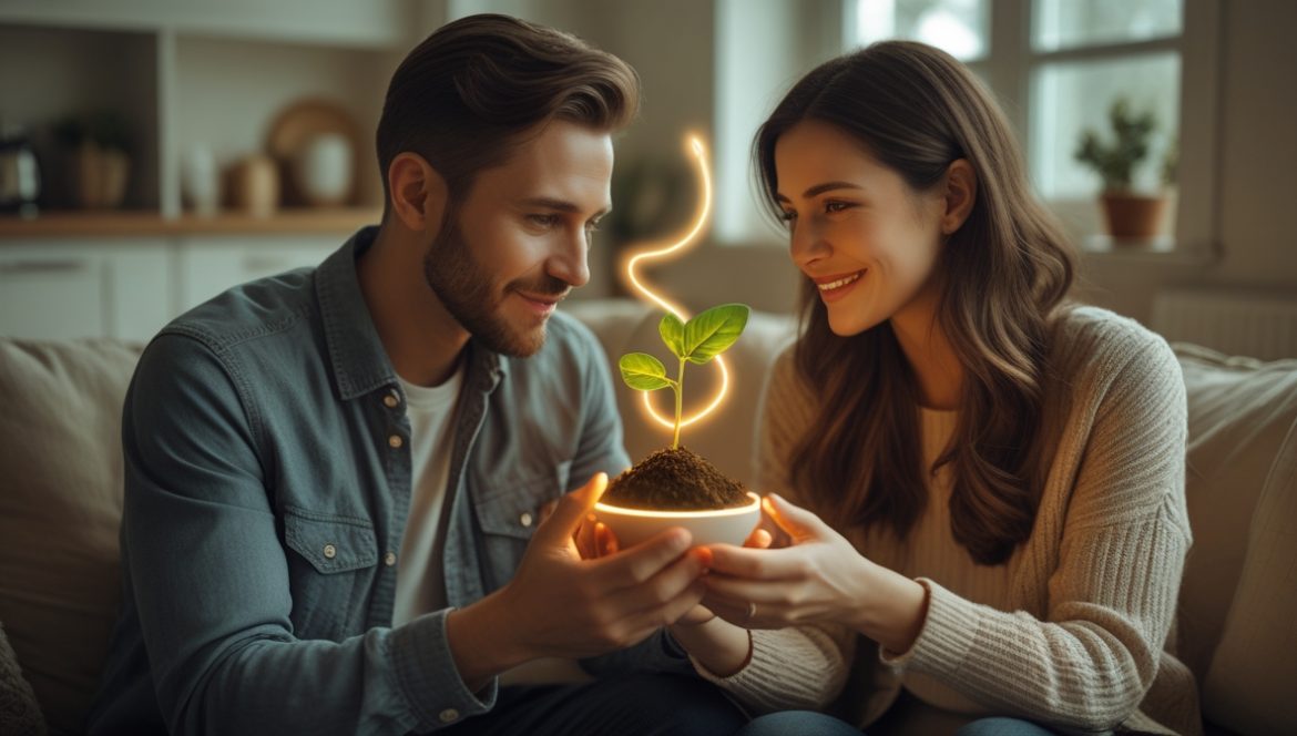 Планирование беременности - здоровая пара изучает рекомендации по подготовке к зачатию