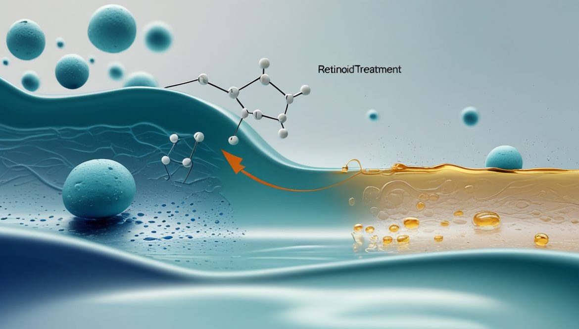 Здоровая кожа лица после лечения ретиноидами от акне, демонстрирующая эффективность терапии