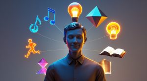 Человек определяет свой тип восприятия информации - визуальный, аудиальный или кинестетический канал обучения