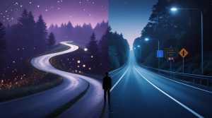 Человек перед выбором между интуитивным и рациональным стилем принятия решений