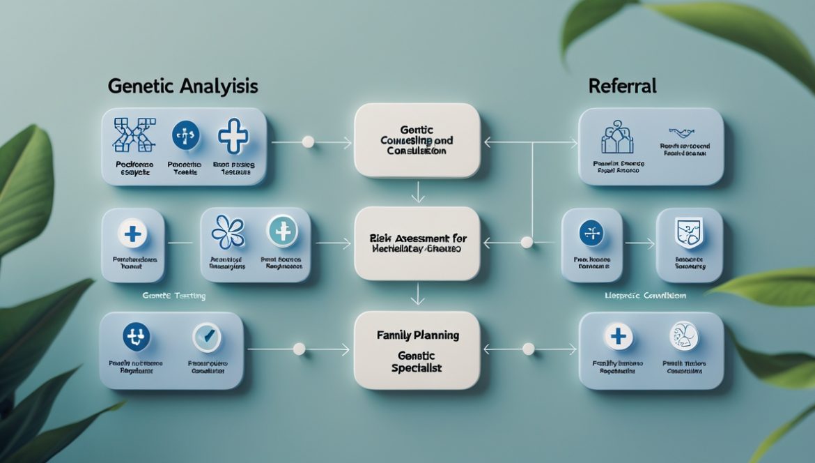 Врач-генетик консультирует пациента по результатам генетических анализов в медицинском центре