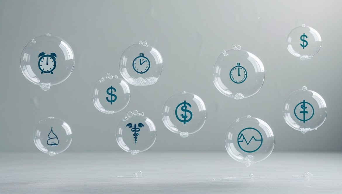 Врач проводит медицинский осмотр и объясняет результаты анализов пациенту в современной клинике