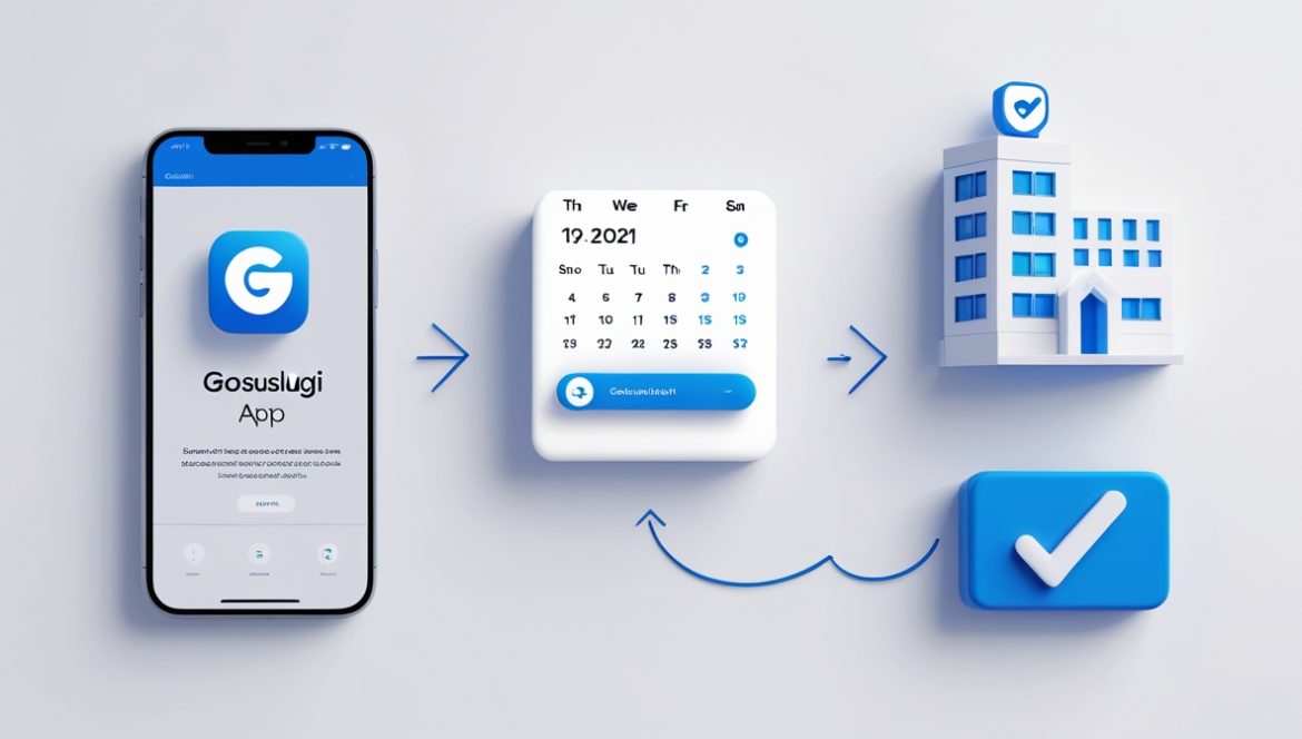 Женщина записывается на диспансеризацию через Госуслуги на компьютере в домашнем офисе