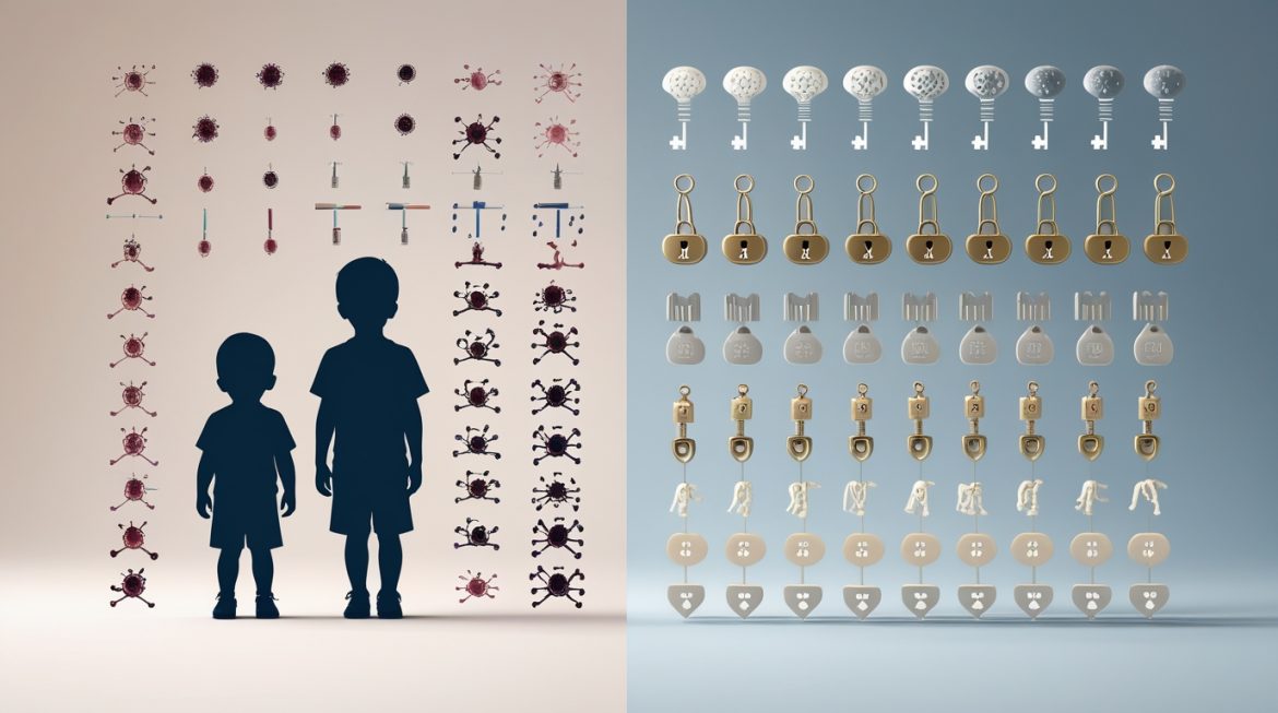 Здоровый ребенок с визуализацией лимфатической системы для укрепления детского иммунитета