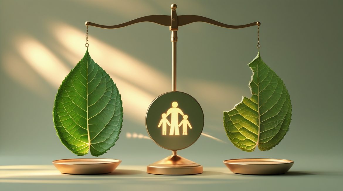 Женщина на весах для контроля ИМТ и репродуктивного здоровья