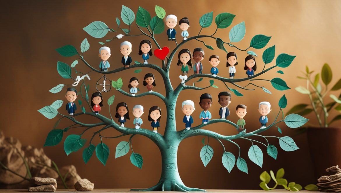 Женщина составляет генетическое древо семьи для профилактики наследственных заболеваний