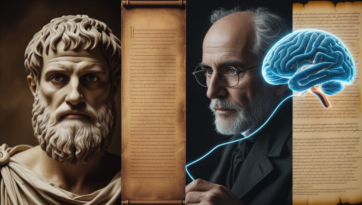 Человек в состоянии благодарной медитации в природном окружении, символизирующий развитие способности к благодарности