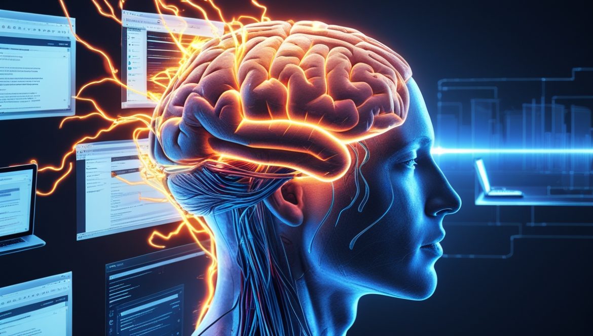 Человек в состоянии глубокой концентрации за работой, иллюстрация эффективной однозадачной деятельности