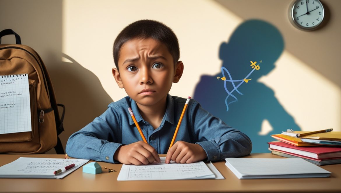 Ребенок выполняет дыхательные упражнения для преодоления тревожности в спокойной домашней обстановке