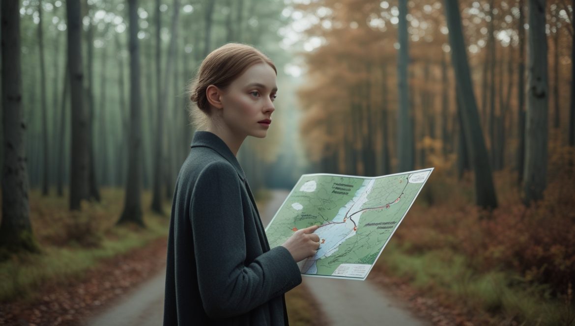 Человек в медитации на вершине горы, символизирующий духовное пробуждение и преодоление кризиса среднего возраста