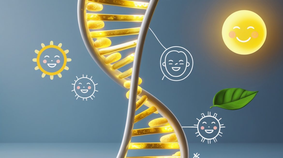 Женщина в гармонии с природой символизирует генетический потенциал счастья и благополучия
