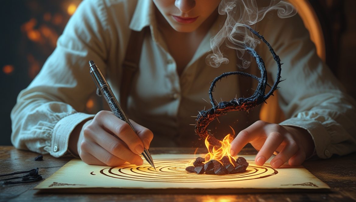 Человек пишет гневное письмо для эмоциональной разгрузки и проработки стресса