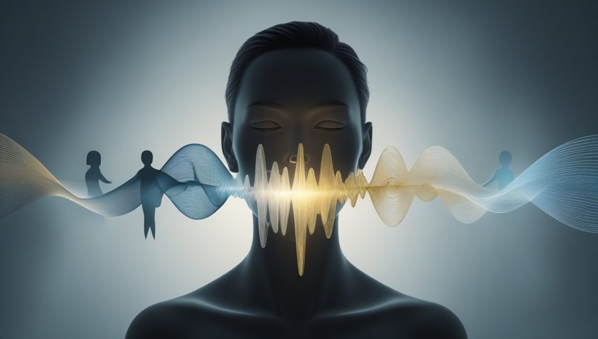 Человек выполняет упражнения для развития уверенного голоса и постановки речи