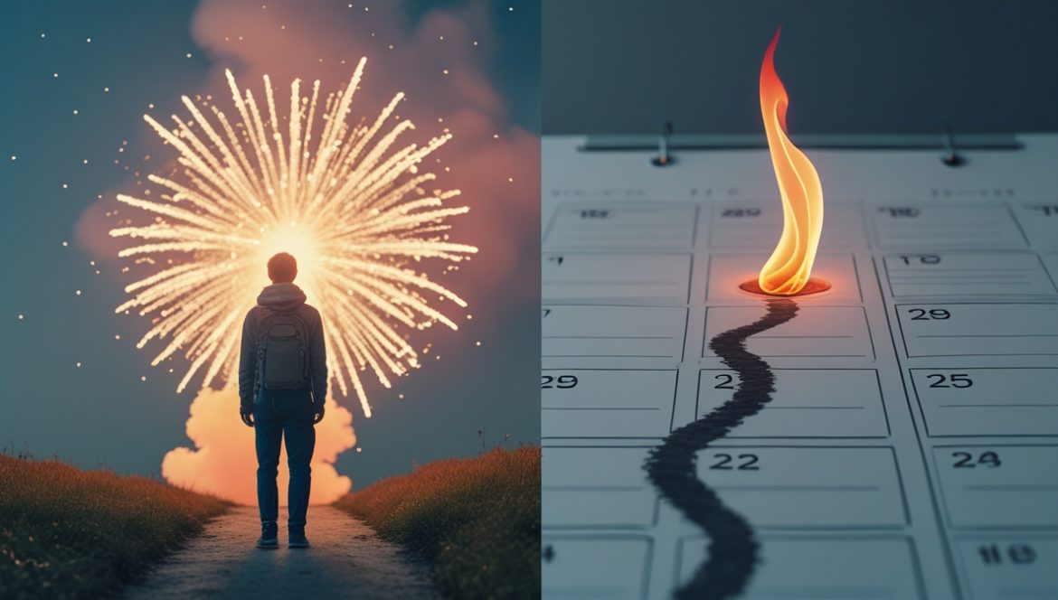 Дисциплинированный человек планирует цели за рабочим столом