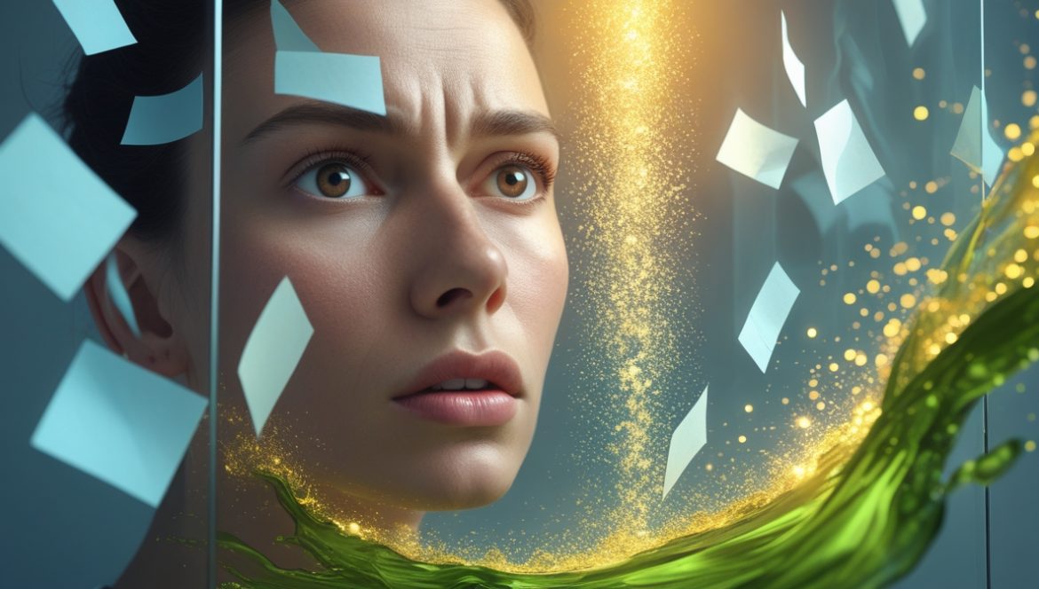 Человек в творческом вдохновении с позитивными эмоциями за рабочим столом