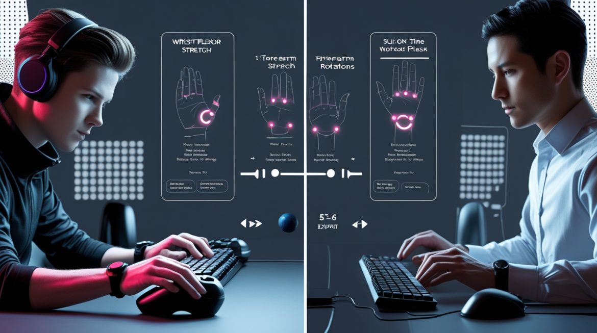 Эргономичное рабочее место с правильным положением запястий для профилактики туннельного синдрома