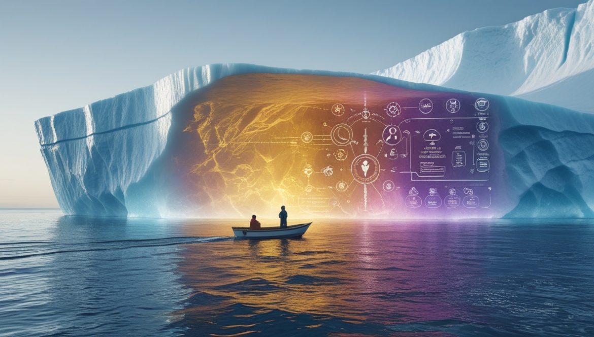 Визуализация влияния подсознания на ежедневные решения человека с изображением нейронных связей