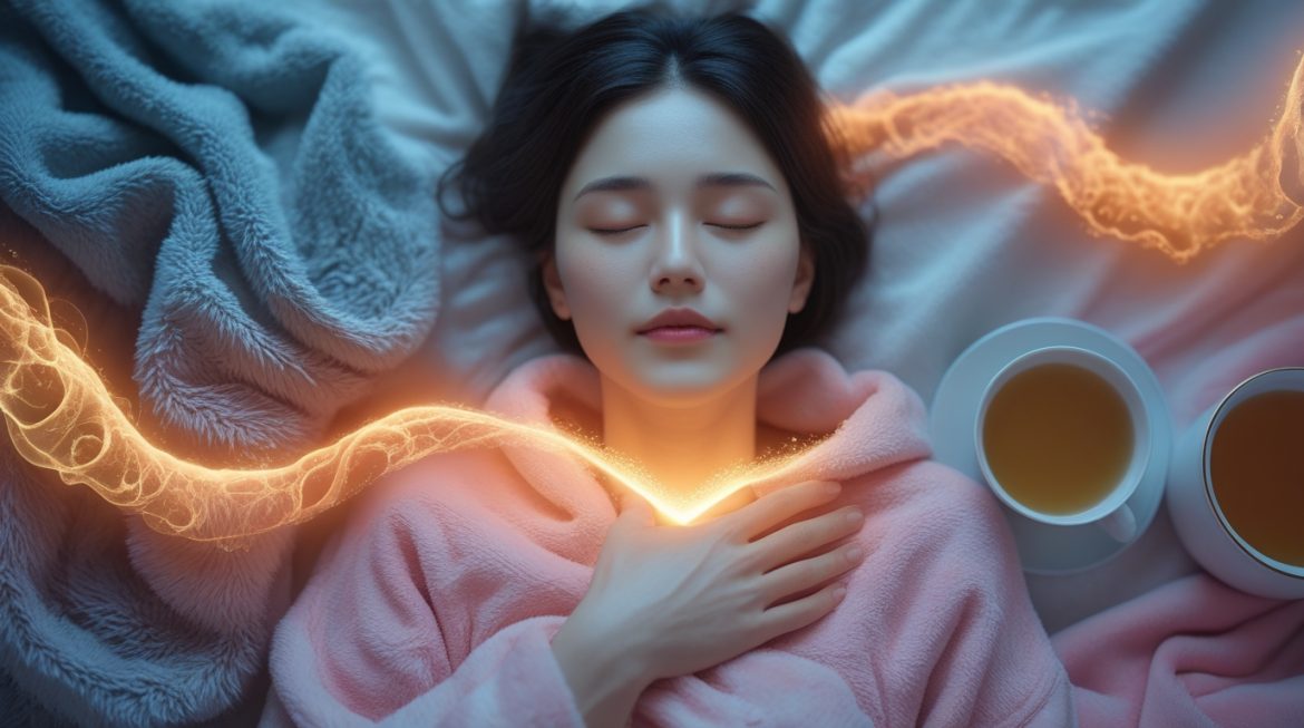 Человек в спокойной позе, демонстрирующий связь между температурными ощущениями и эмоциональным состоянием