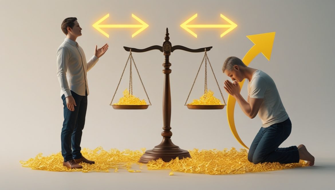 Женщина размышляет о благодарности и эмоциональном балансе