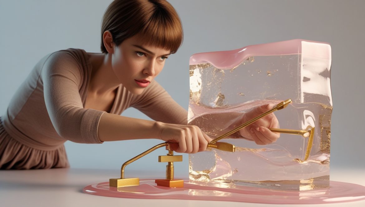 Женщина планирует изменение привычек и поведенческих паттернов в рабочем пространстве