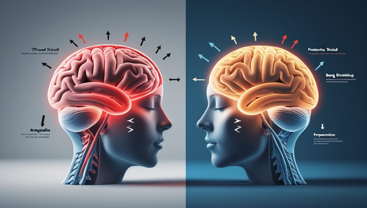 Женщина европейской внешности в офисе принимает сложное решение в состоянии стресса