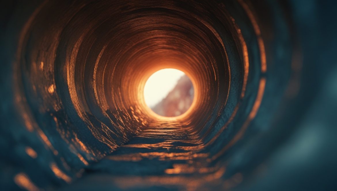 Человек в состоянии стресса демонстрирует эффект туннельного зрения с размытым периферическим восприятием