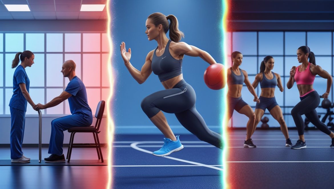 История функционального тренинга от реабилитации до массового фитнеса - атлет выполняет функциональное упражнение