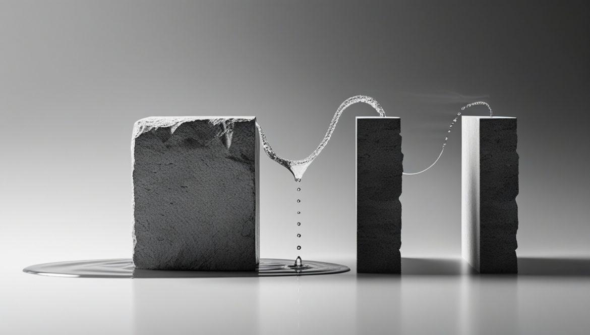 Человек выполняет утреннюю зарядку в светлой комнате с растениями, символизируя ежедневные привычки здорового образа жизни и силу постоянства