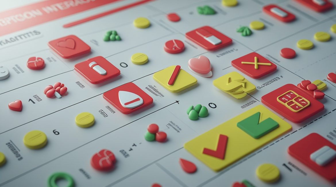 Фармацевт консультирует пациента о взаимодействии лекарственных препаратов в аптеке